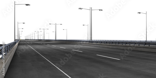 Fotografiet overpass road for night scenes arch viz hq cutout