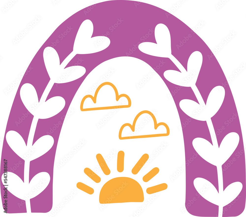 Fototapeta premium Cute Rainbow Pattern Vector