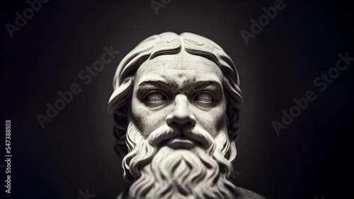 Illustration of the sculpture of Socrates. The Greek philosopher. Socrates is a central figure in the history of Ancient Greek philosophy. photo