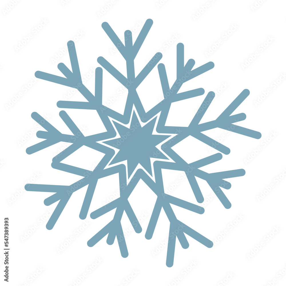 Blue snowflake vector clip-art. Blue snowflake vector clip-art.