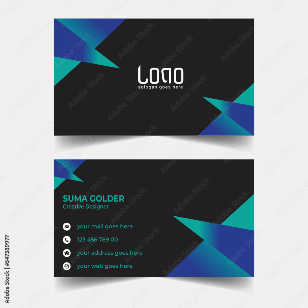 Fototapeta premium minimal business card template