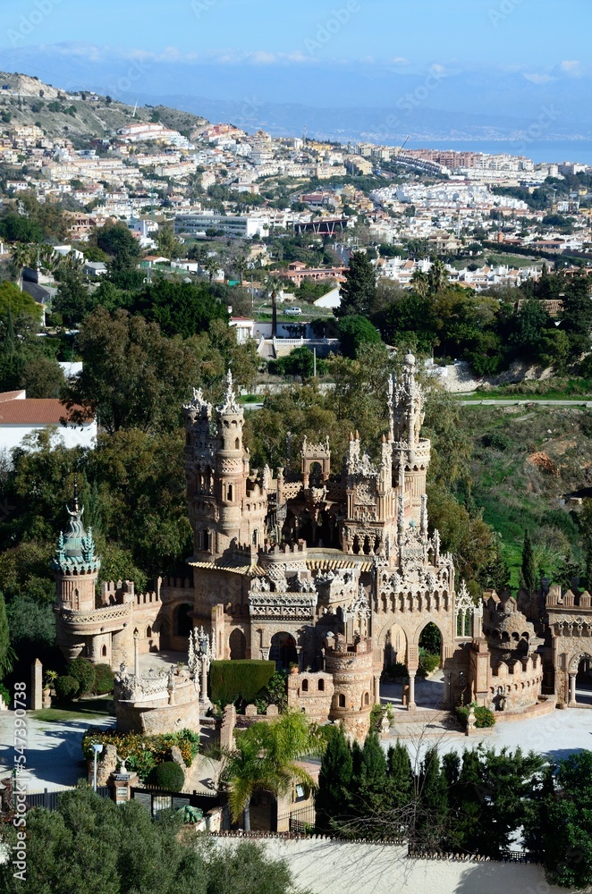Castillo Monumento de Colomares en Benalmádena, Costa del Sol, Malaga, Andalucia, España