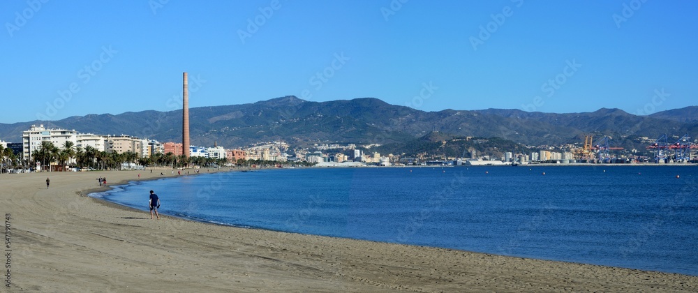 Playa de la Misericordia, Malaga, Costa del Sol, Andalucia, España