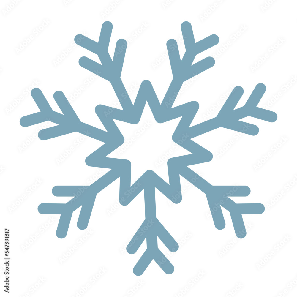 Blue snowflake vector clip-art.