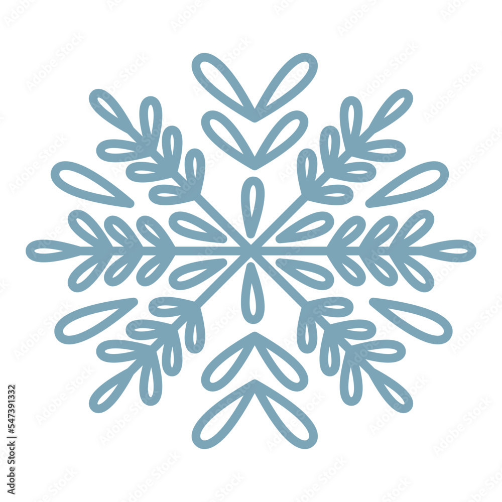 Blue snowflake vector clip-art. Blue snowflake vector clip-art.