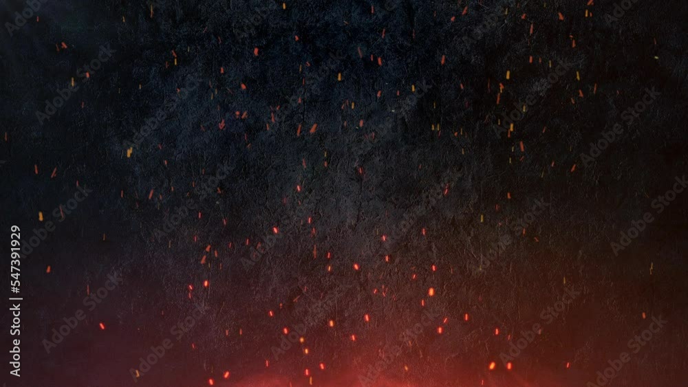 Video of sparks flying against the background of a stone wall