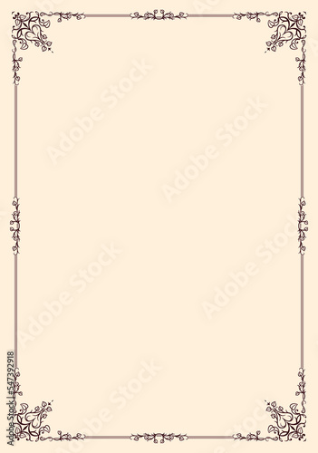 Beautiful ornamental frame