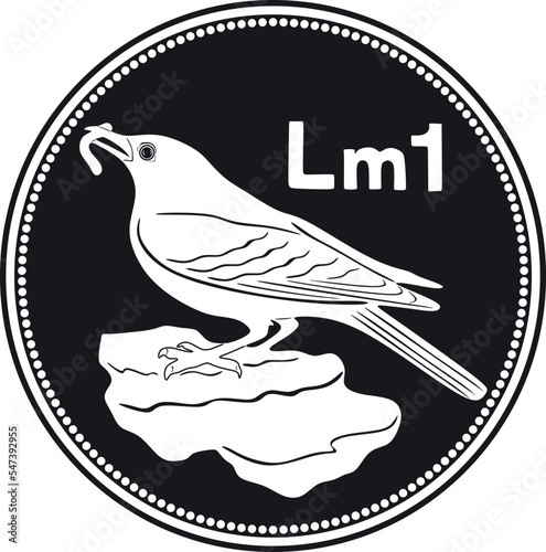 malta coin 1 cent year 1986 vector design