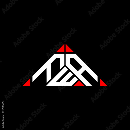 FWA letter logo creative design with vector graphic, FWA simple and modern logo in round triangle shape. photo