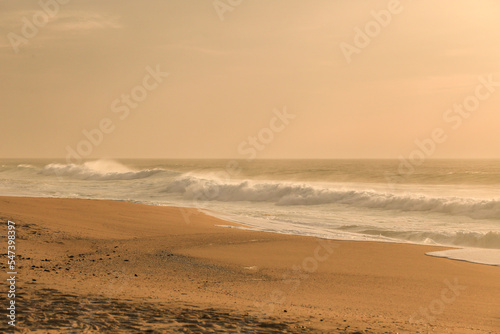 Brave sea of the coast of Alentejo in Portugal