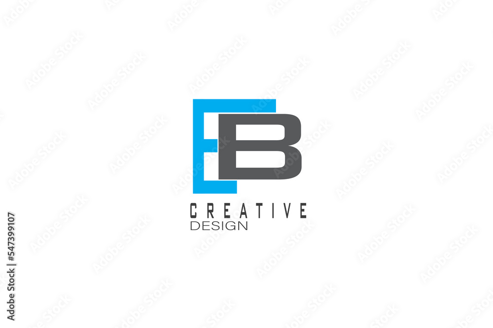 Fototapeta premium BE ,EB ,B ,E Abstract Letters Logo. vector icon for company logo