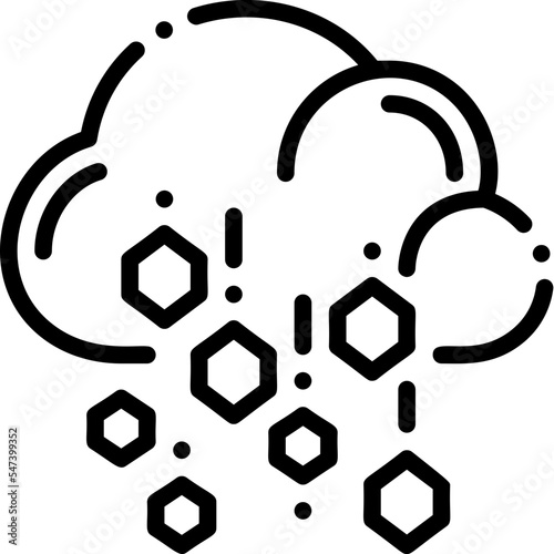 Hail line icon