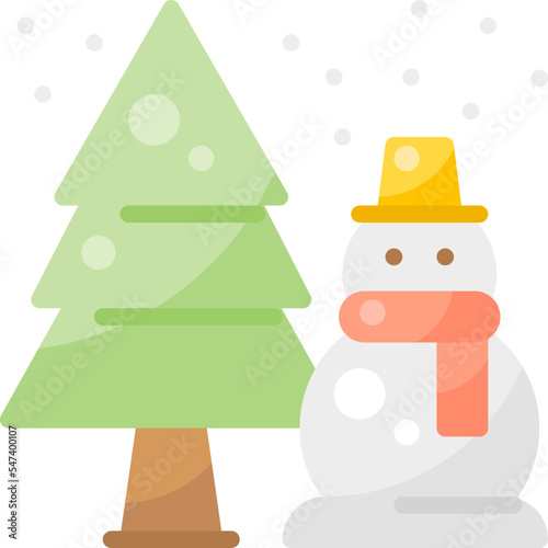 Snow flat icon