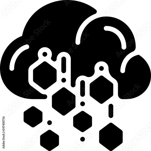 Hail glyph solid icon