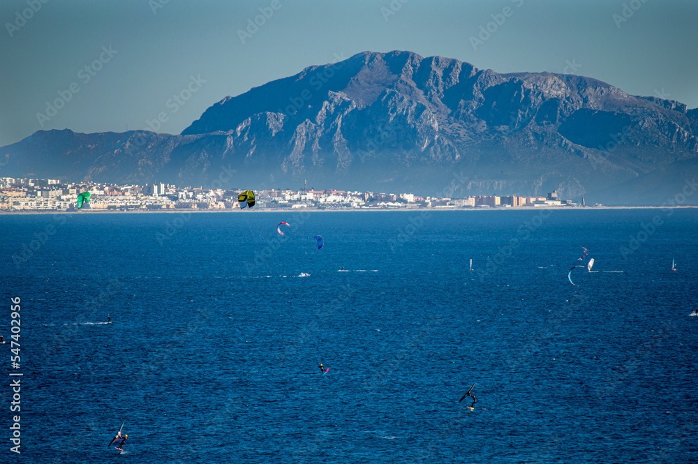 Landscape of Valdevaqueros beach, Gibraltar Strait, Spain Landscape of Valdevaqueros beach, Gibraltar Strait, Spain