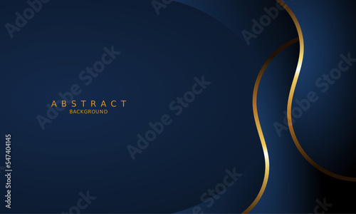 dark blue luxury premium background and gold line.