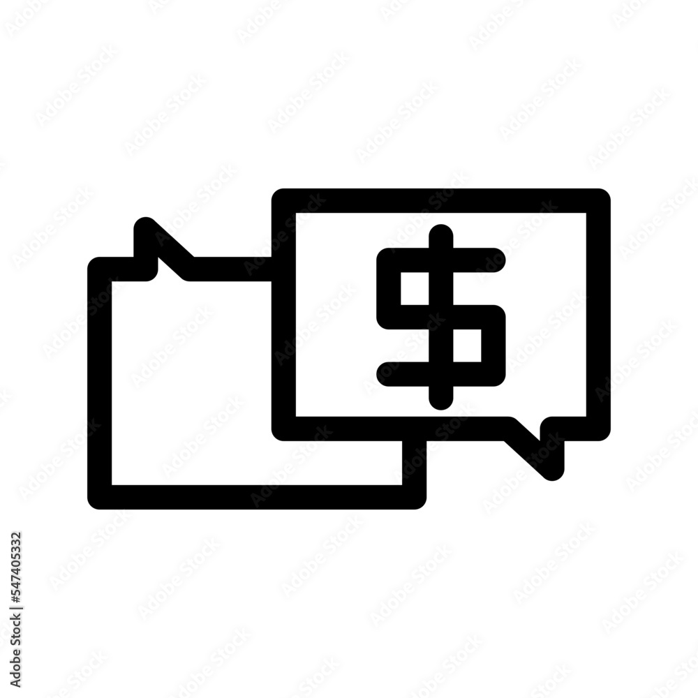 Fototapeta premium Business Discussion Icon Vector Symbol Design Illustration