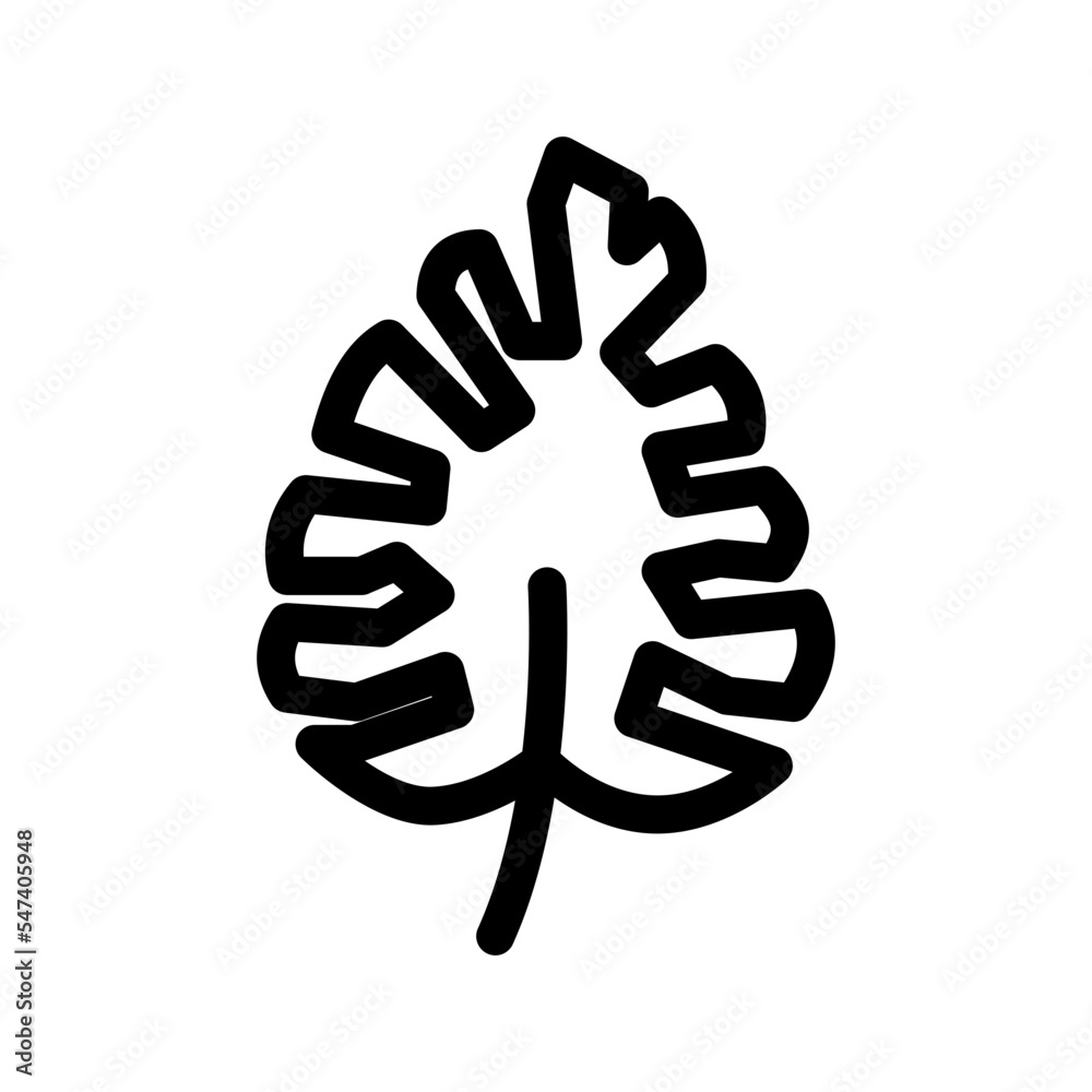 Tropical Leaf Icon Vector Symbol Design Illustration Tropical Leaf Icon Vector Symbol Design Illustration