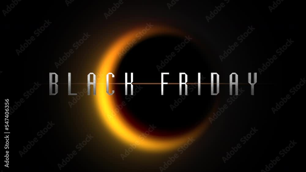 Black Friday text with yellow moon in galaxy, motion abstract business, promo, holidays and space style background Black Friday text with yellow moon in galaxy, motion abstract business, promo, holidays and space style background