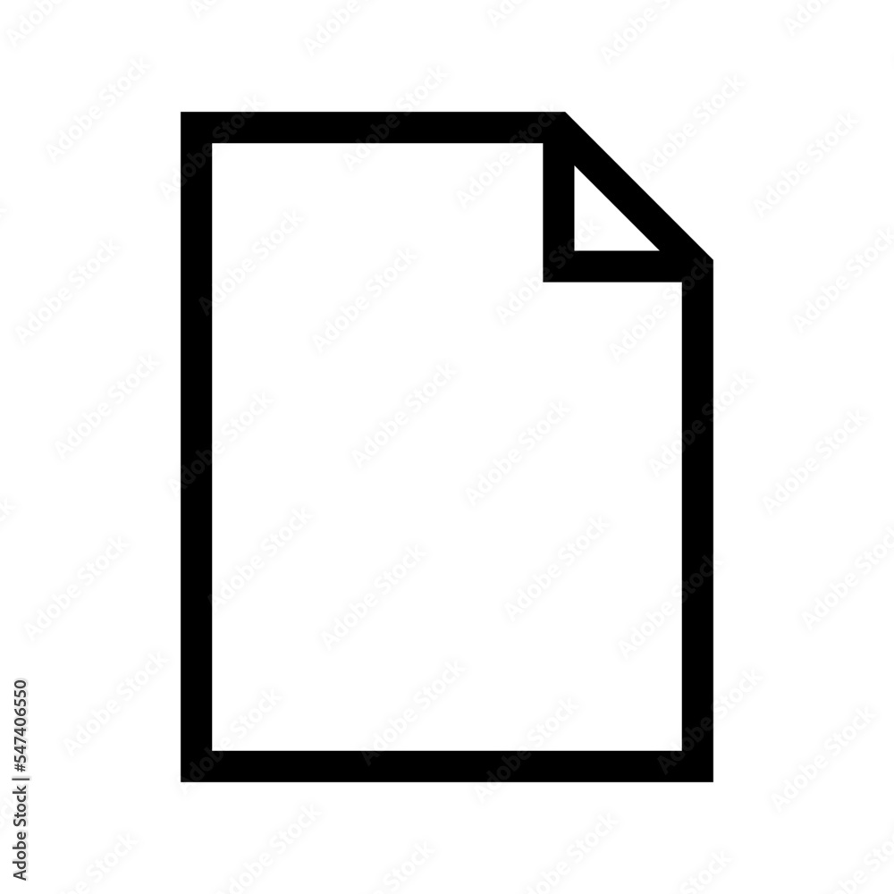 Blank File Icon Vector Symbol Design Illustration Blank File Icon Vector Symbol Design Illustration