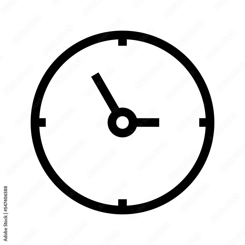 Clock Icon Vector Symbol Design Illustration Clock Icon Vector Symbol Design Illustration