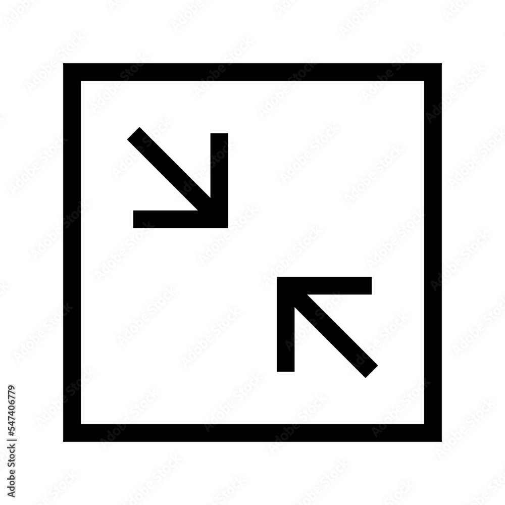 Shrink Icon Vector Symbol Design Illustration