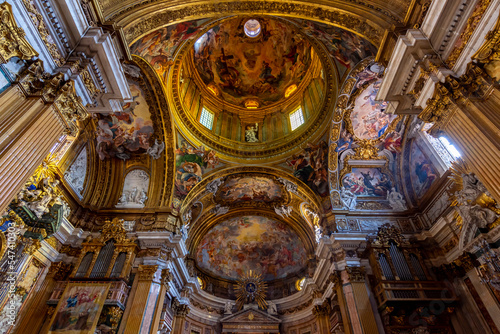 Rome, Italy - October 2022: Church of the Gesu interiors photo