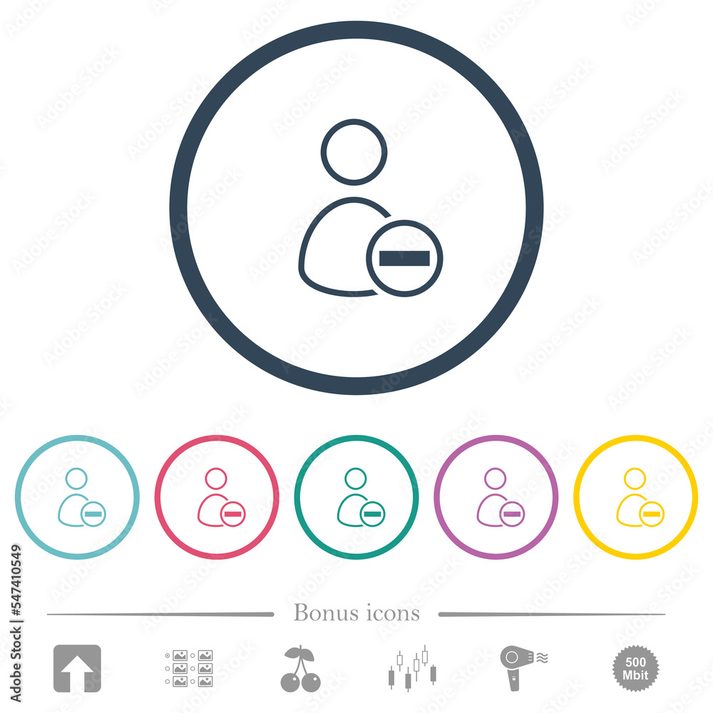 Remove user flat color icons in round outlines Remove user flat color icons in round outlines