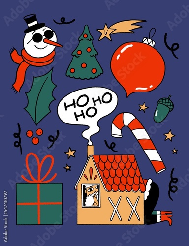 Set of Christmas icons
