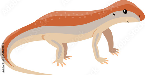 Cartoon great desert skink. Australian lizard. Cute animal.