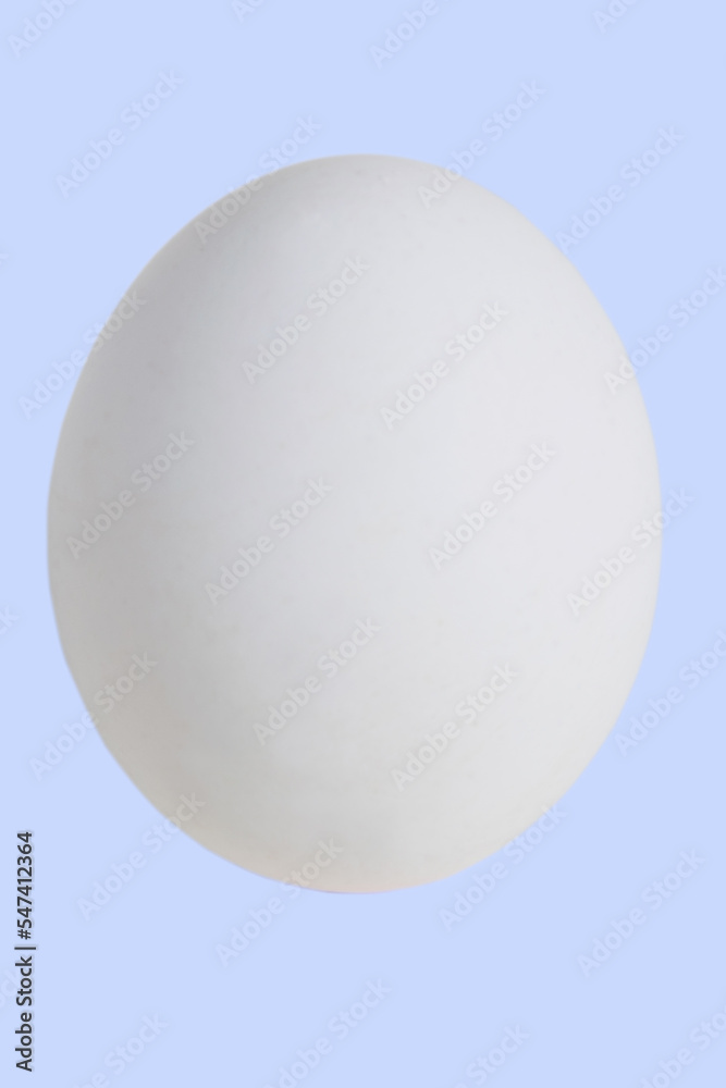 White egg isolate on blue pastel background. Happy Easter concept White egg isolate on blue pastel background. Happy Easter concept