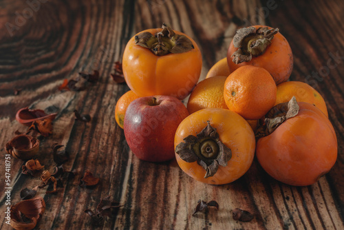 A group of autumn fruits photo