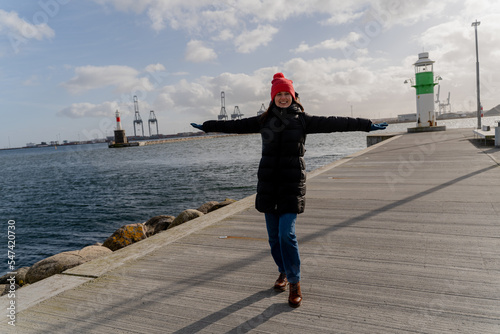 Tourism. Houses and architecture of the city of Aarhus. Denmark.