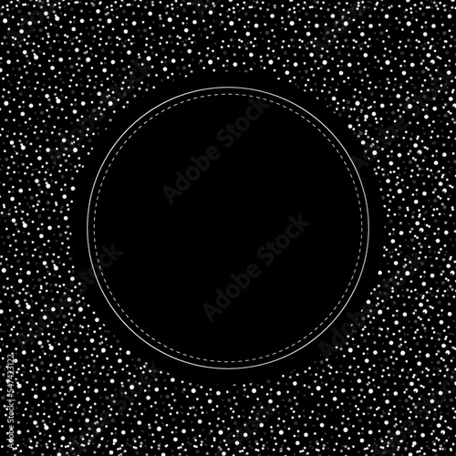 Fotografia Banner without inscription on a black background with many sequins