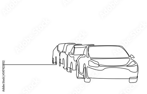 industrial car factory road back to back modern cars.vehicles in traffic on the road 