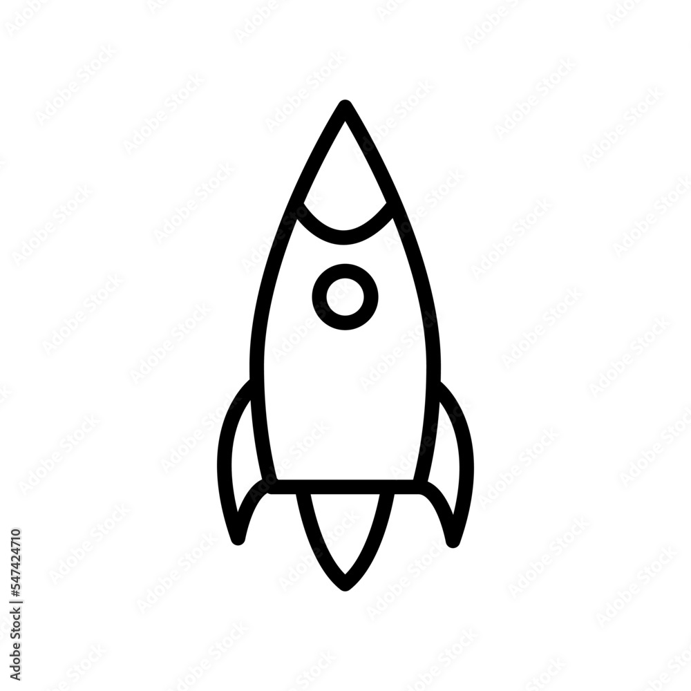 Rocket icon vector logo design template Rocket icon vector logo design template