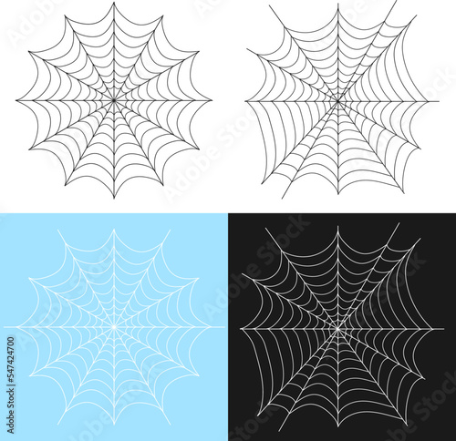 Cobweb, realistic web icon isolated on white background. Vector illustration.