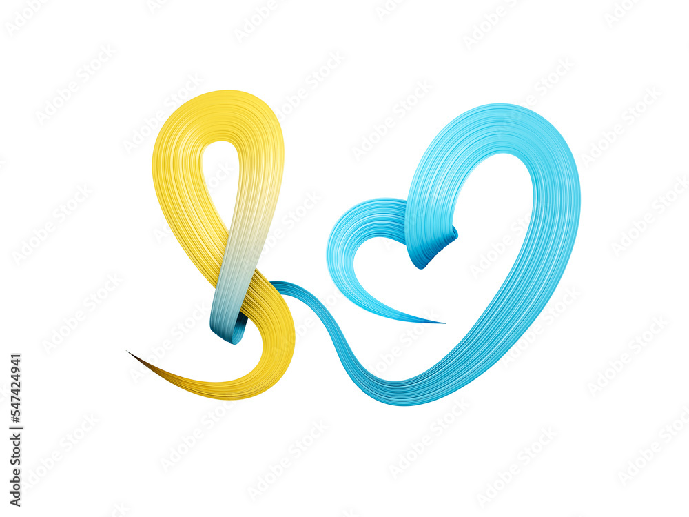 Kazakhstan Flag colors making bow to heart with ribbon 3d Illustration Kazakhstan Flag colors making bow to heart with ribbon 3d Illustration