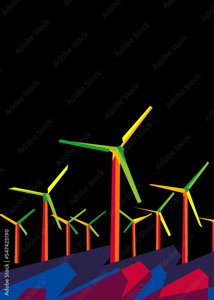 Fototapeta premium wind turbine in the wind