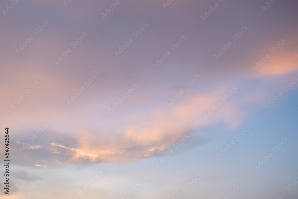 Beautiful sunset sky with cloud.