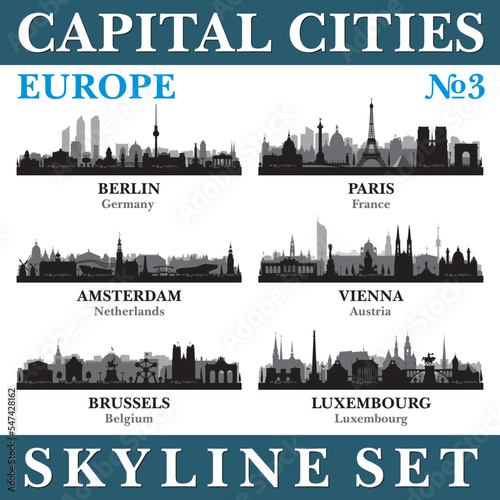 Capital cities skyline set. Europe. Part 3 #547428162