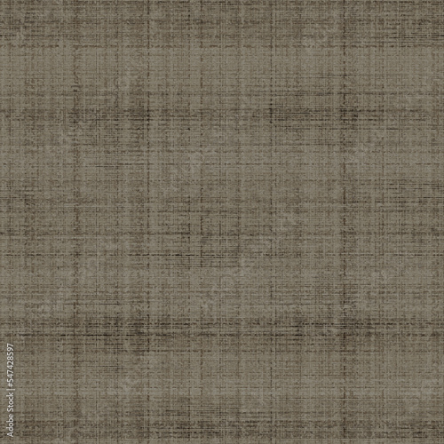 Burlap woven cloth seamless cottagecore country pattern. Old tissue marl surface for wallpaper. Coarse flax fiber print background. 