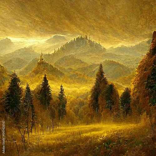 scuffed large golden forest under mountains faff8dbd 