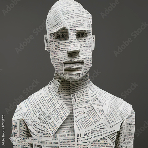 Paper man photo