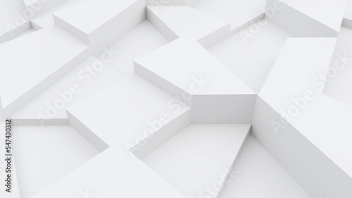 Abstract background white rectangular,geometric background,3d rendering