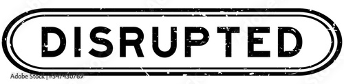 Grunge black disrupted word rubber seal stamp on white background