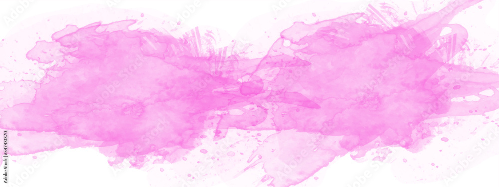 Abstract pink watercolor background. Pink watercolor design. background with vintage faded white watercolor wash texture. Pink watercolor with white background.