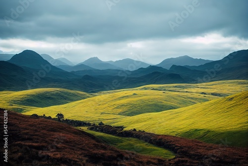 paysage naturel avec montagnes  photo