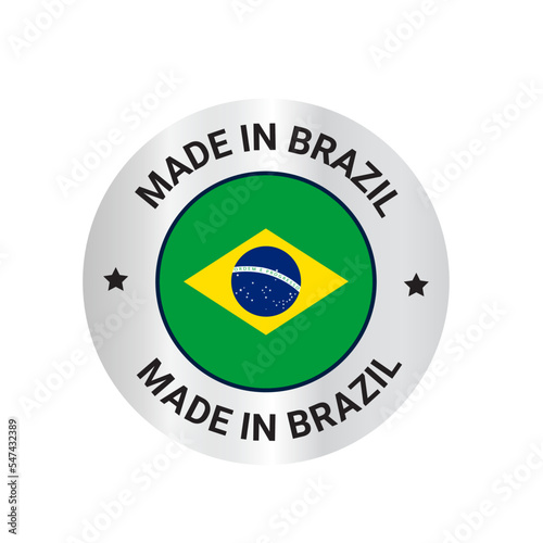 Made in Brazil badge. Brazil vector logo. 
