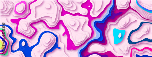  Paper cut background. Abstract concept for website template. Colorful papercut and multi  layer cutout geometric pattern on vector.
